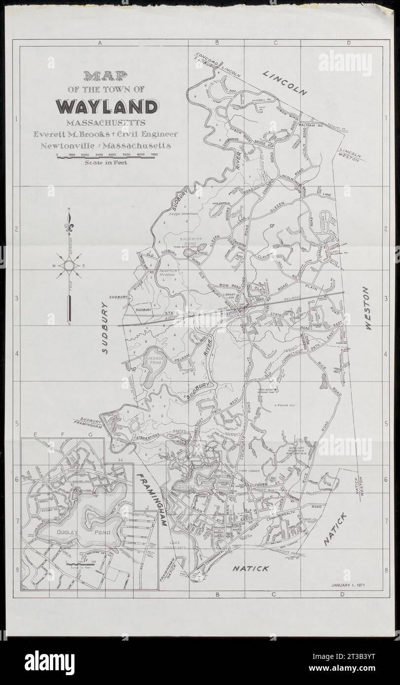 Map of wayland hires stock photography and images Alamy