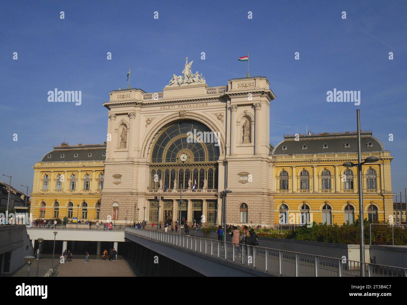 Facade Of Keleti Palyaudvar, Budapest Keleti Station, Eastern Railway ...