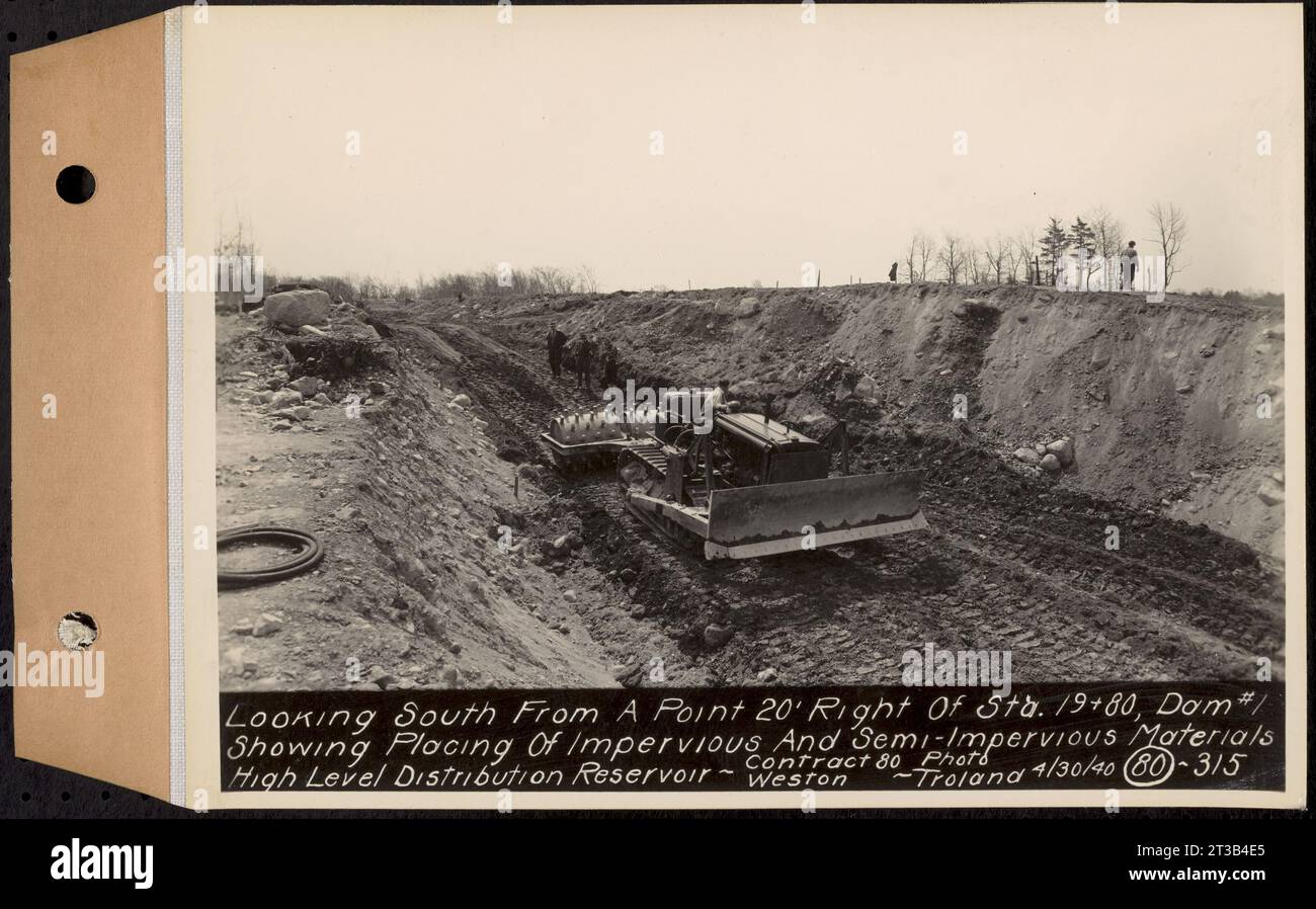 Contract No. 80, High Level Distribution Reservoir, Weston, looking ...