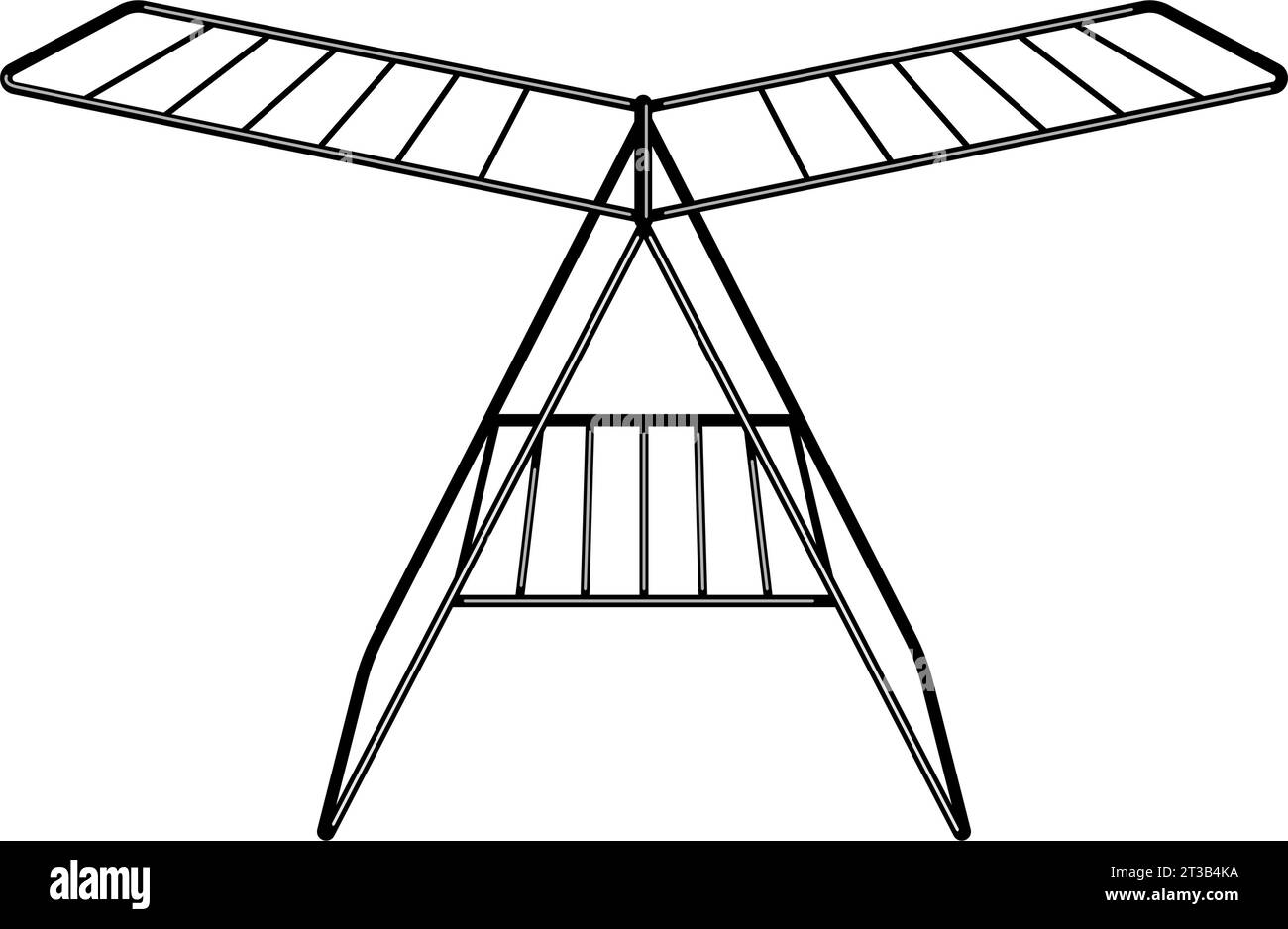 housework clothes drying rack cartoon vector illustration Stock Vector