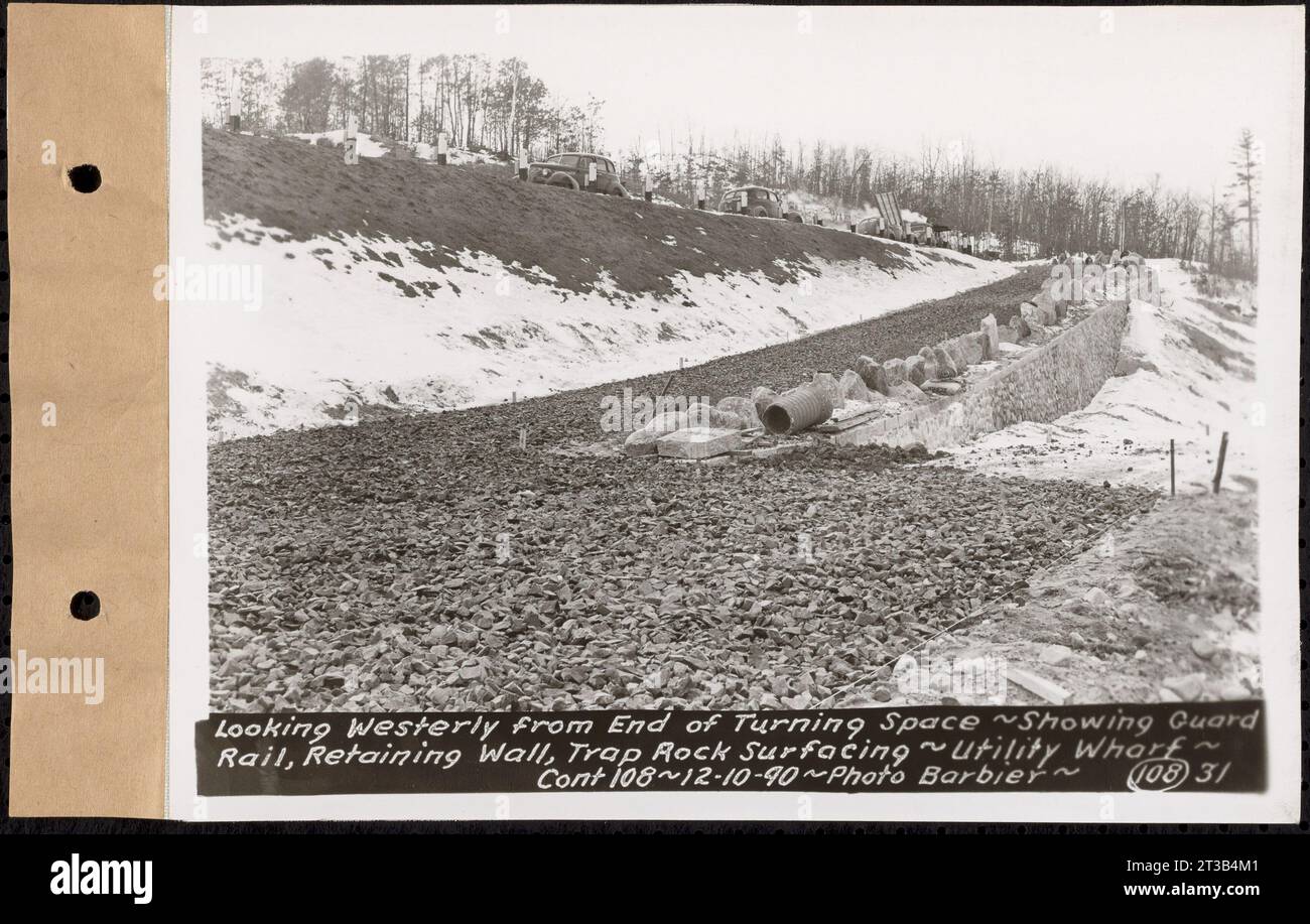 Contract No. 108, Utility Wharves, Quabbin Reservoir, Ware, looking