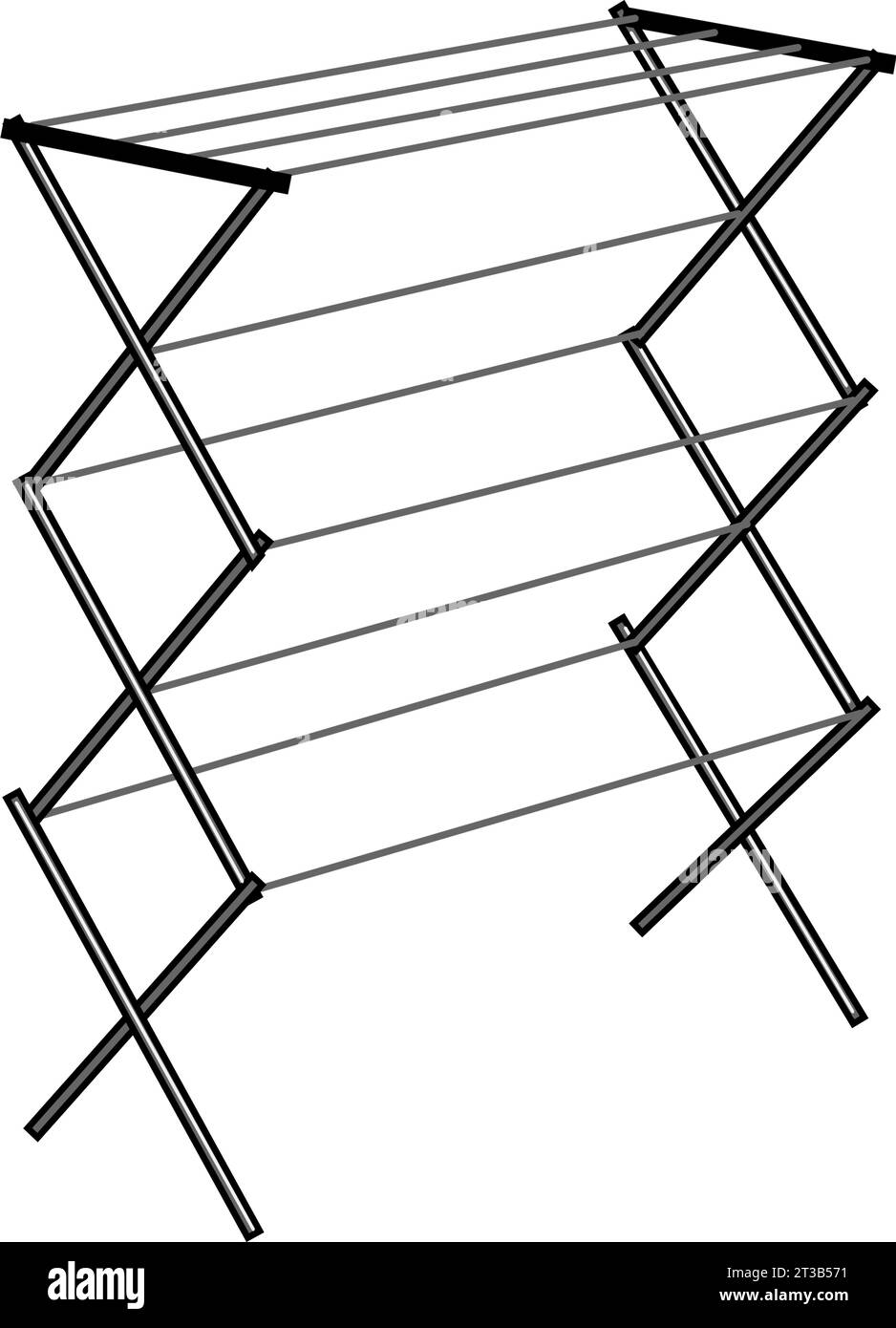 domestic clothes drying rack cartoon vector illustration Stock Vector