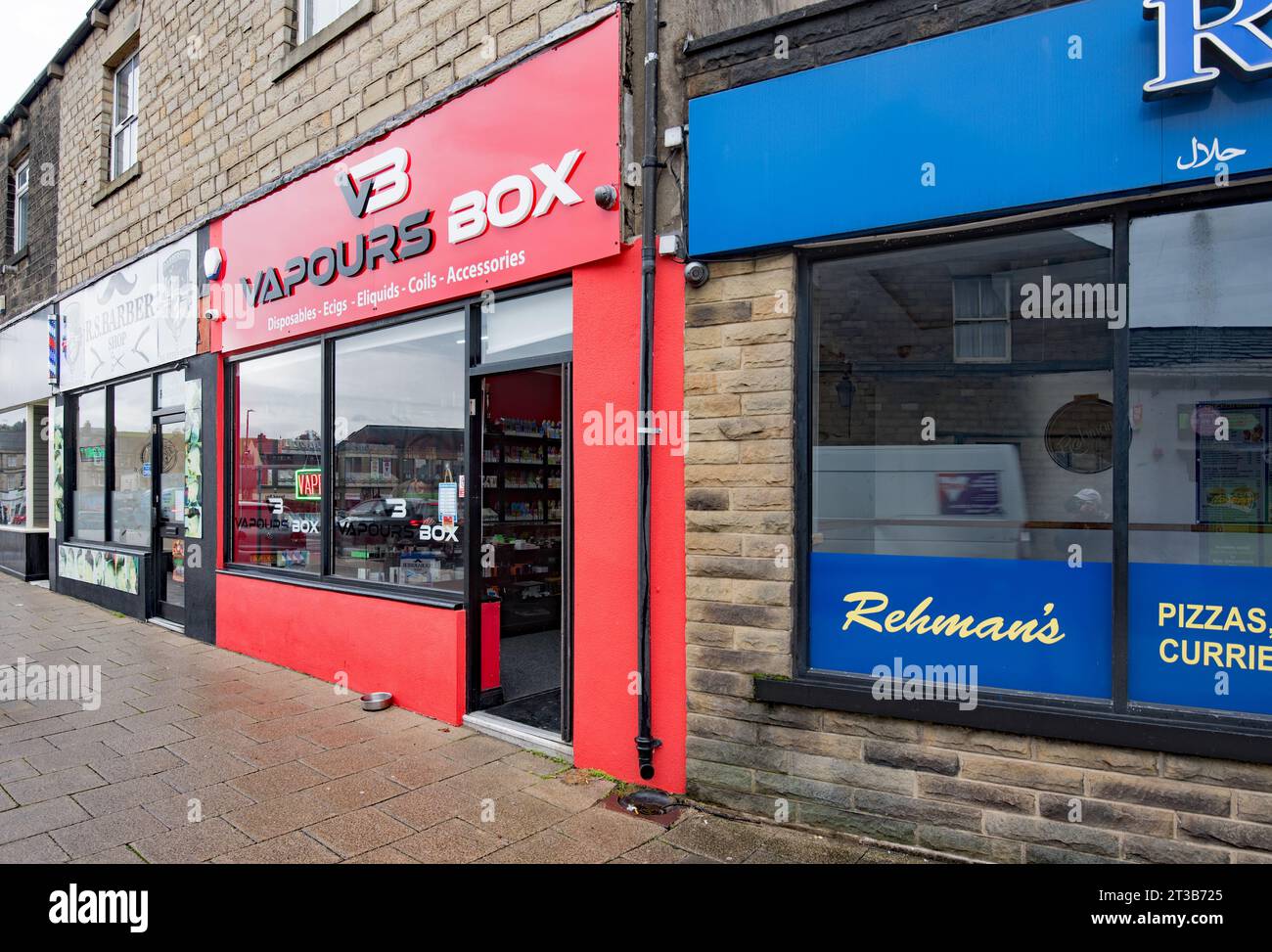 vape shop skipton Vapours Box' Skipton one of several vaping specialists in Skipton North  Yorkshire Stock Photo