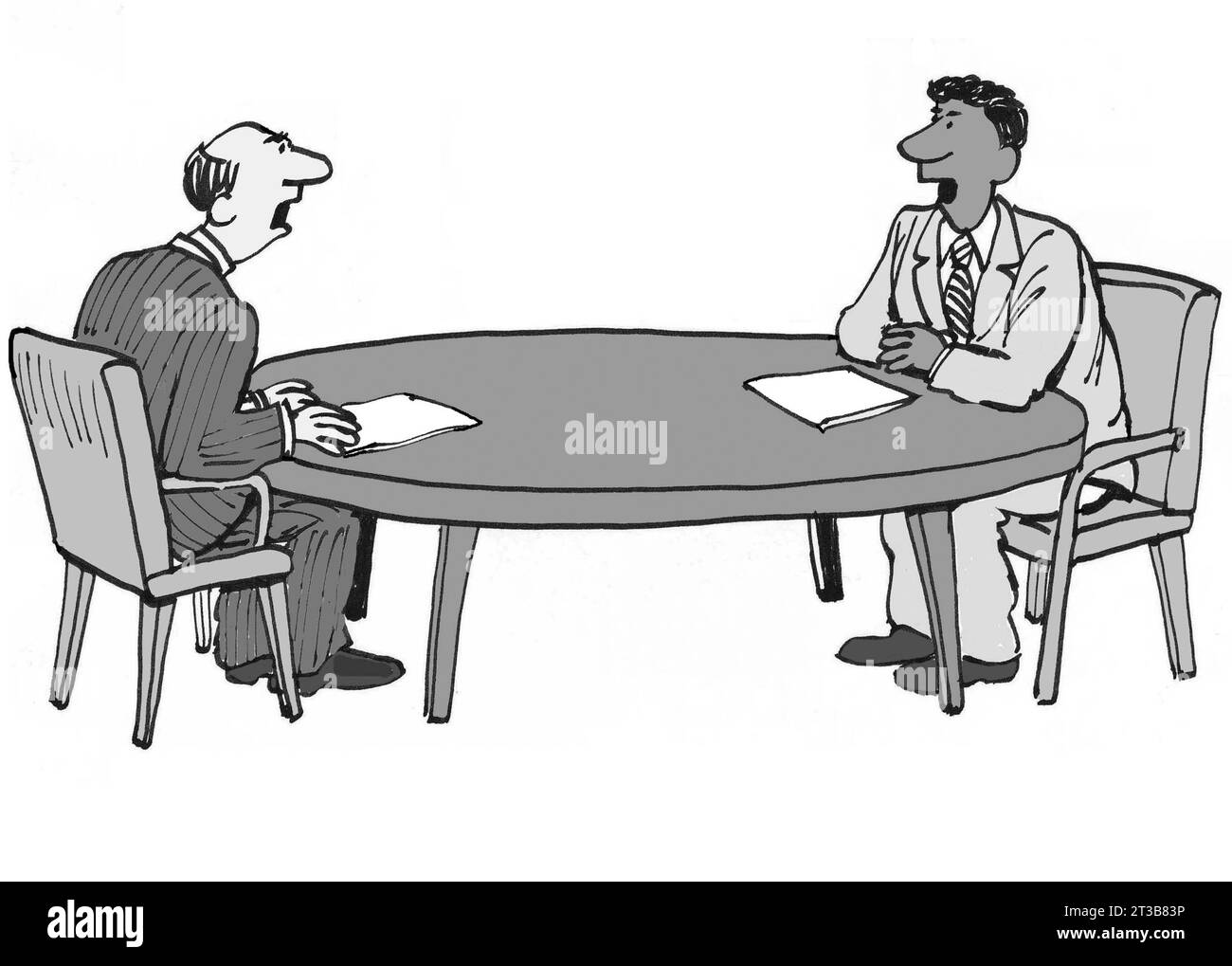 The black businessman and the white businessman are in an intense