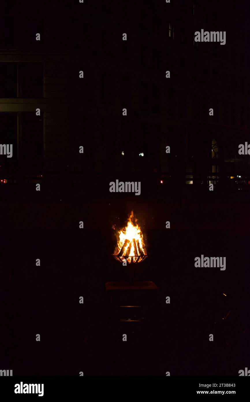Single Bonfire Horizontal Stock Photo - Alamy