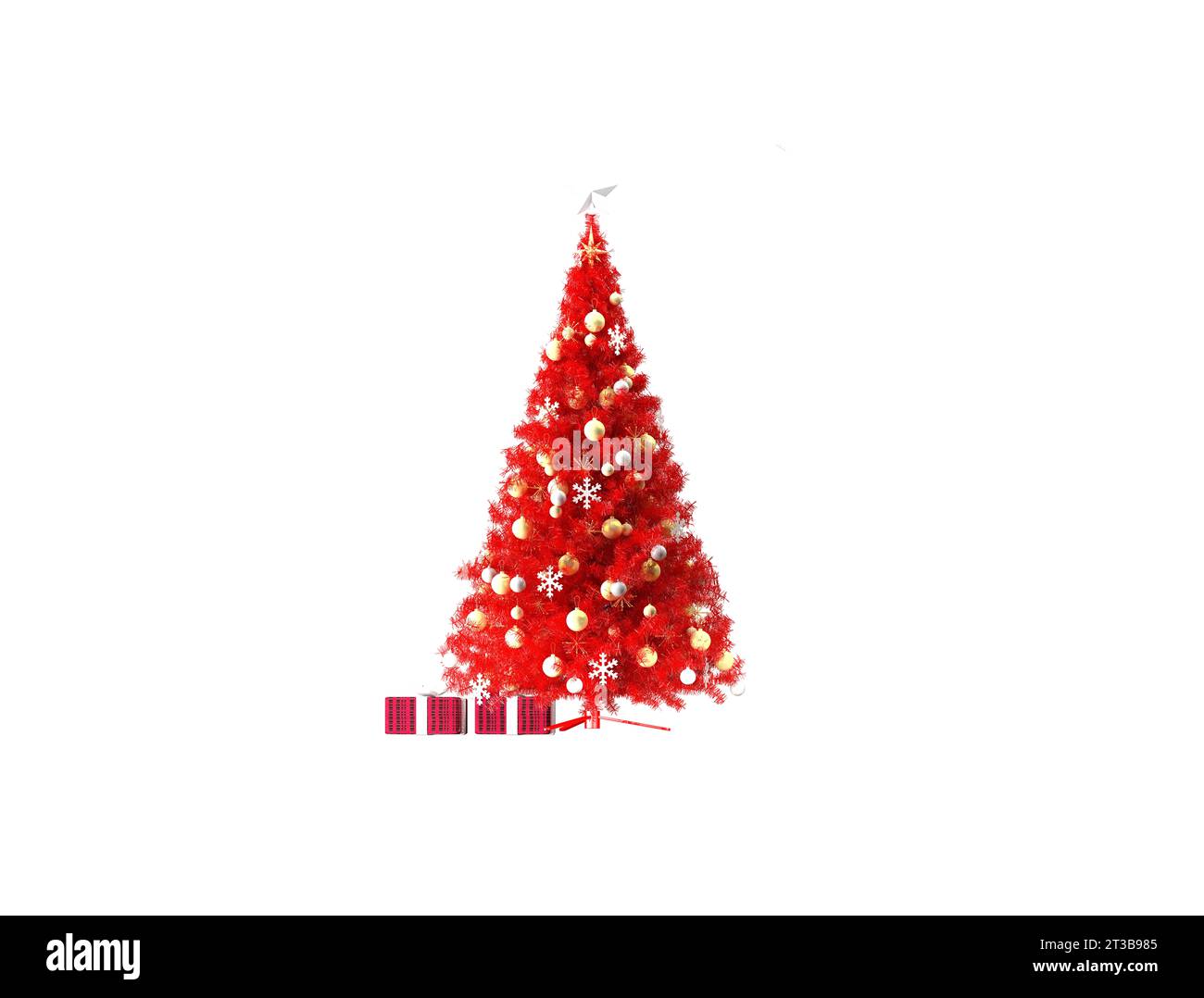 christmas decoration tree, 3d rendering Stock Photo