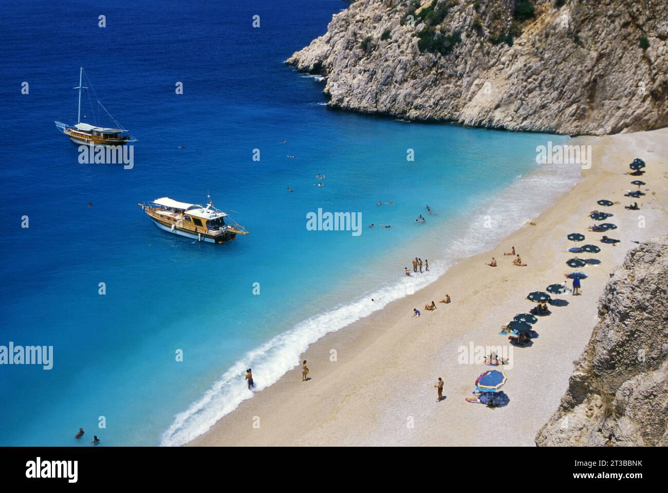 Kaputas Beach in Antalya, Mediterranean coast of Turkey Stock Photo