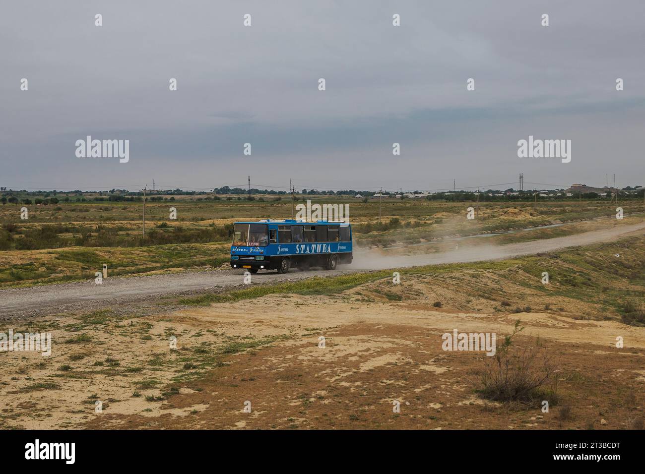 4.05.2022. Tajikistan, Komsomol. Ikarus 250 from Zafarobod to Khujand. Stock Photo