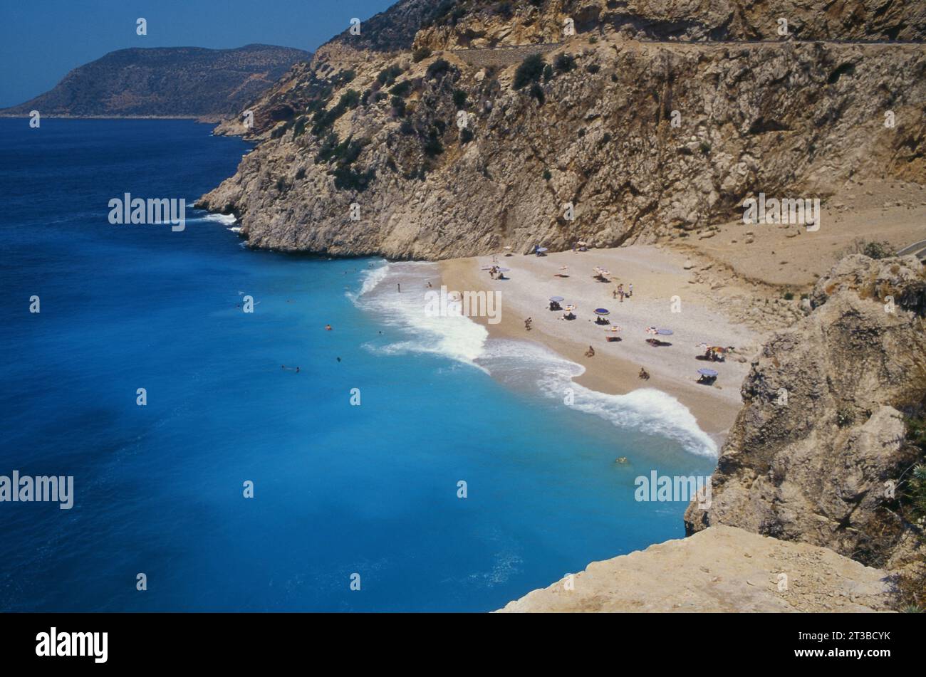 Kaputas Beach in Antalya, Mediterranean coast of Turkey Stock Photo