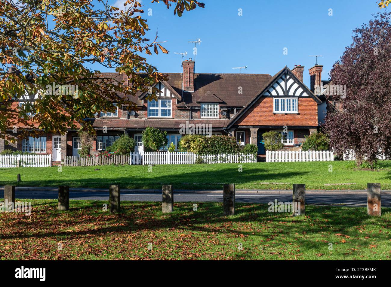 Godstone, Surrey, England, UK, view of the pretty village on a sunny October or autumn day Stock Photo