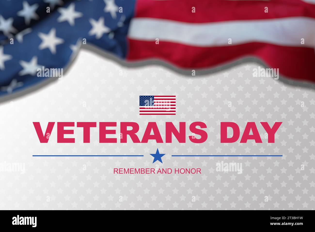 Veterans Day and White Background With Wavy USA Flag Design. 11 ...