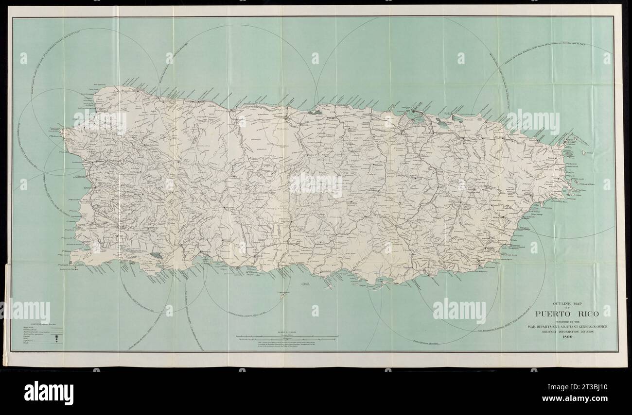 Outline map of Puerto Rico Stock Photo - Alamy