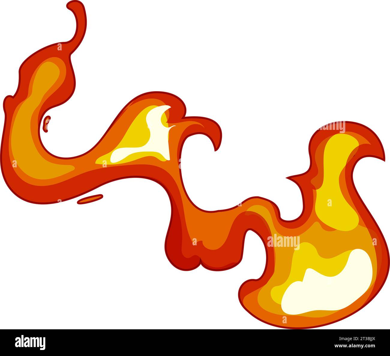 hot flame cartoon vector illustration Stock Vector Image & Art Alamy