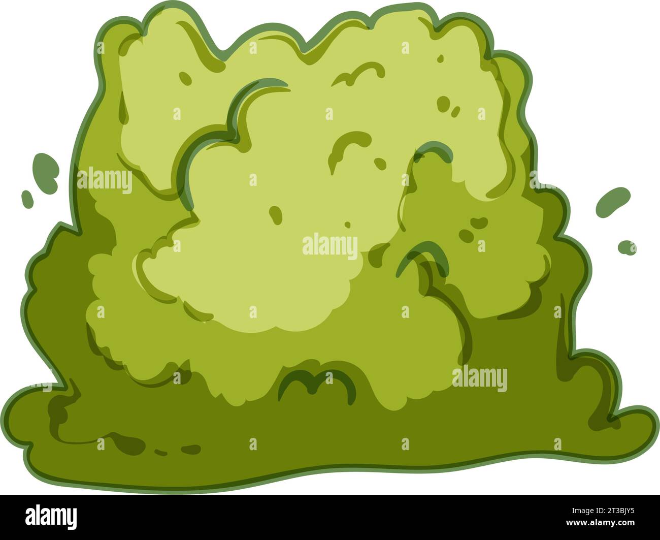 nature garden shrub cartoon vector illustration Stock Vector Image ...