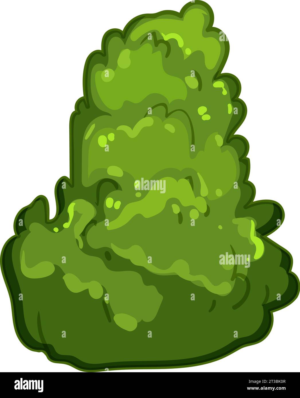 landscape garden shrub cartoon vector illustration Stock Vector Image ...