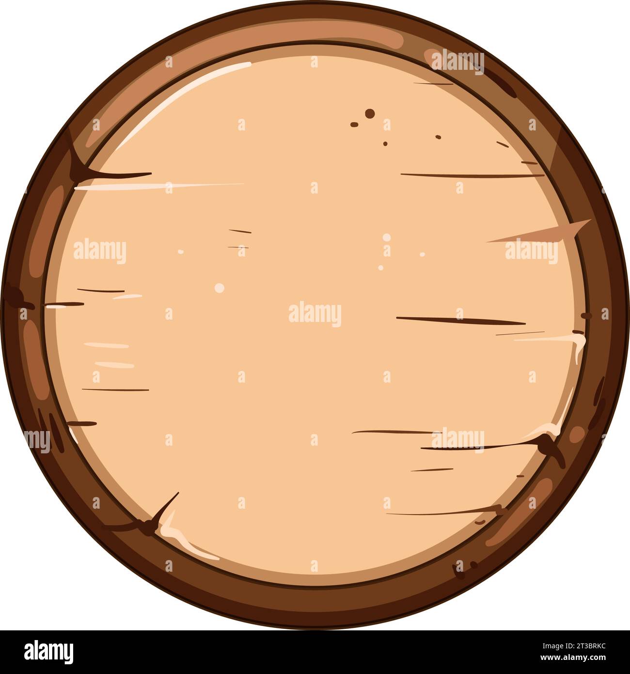 interface wooden button cartoon vector illustration Stock Vector Image ...