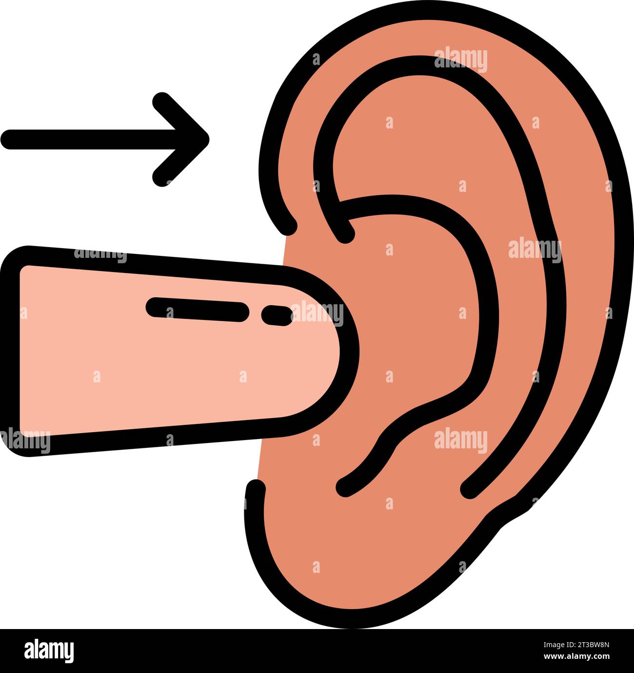 Ear Plug For Sleeping Icon Vector. Flat Ear Plug For Sleeping Sign