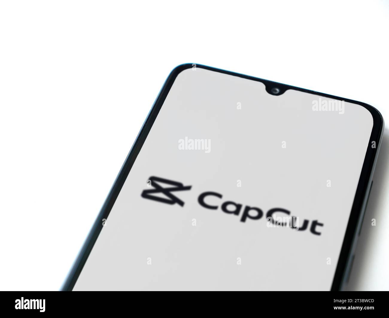 CapCut App Play Store Page on Smartphone on Ceramic Stone Background.  Editorial Stock Photo - Image of view, black: 284683488