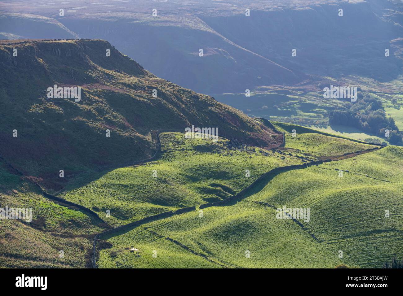 The slopes of Combs Edge near Chapel-en-le-Frith in the Peak District, Derbyshire, England. Stock Photo