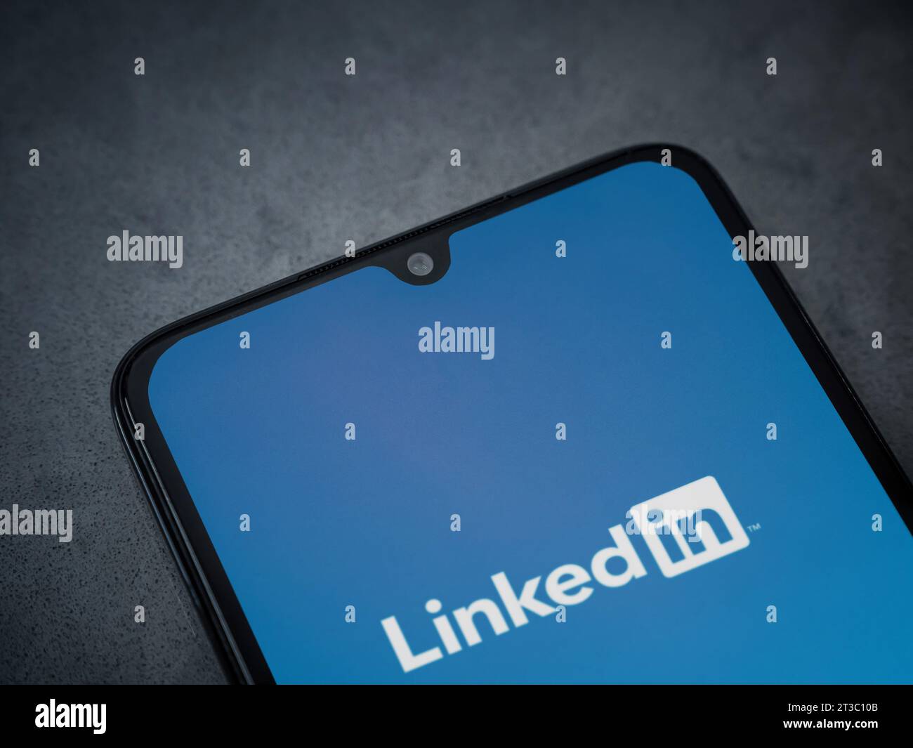 Lod, Israel - July 16,2023: LinkedIn app launch screen on smartphone on ...
