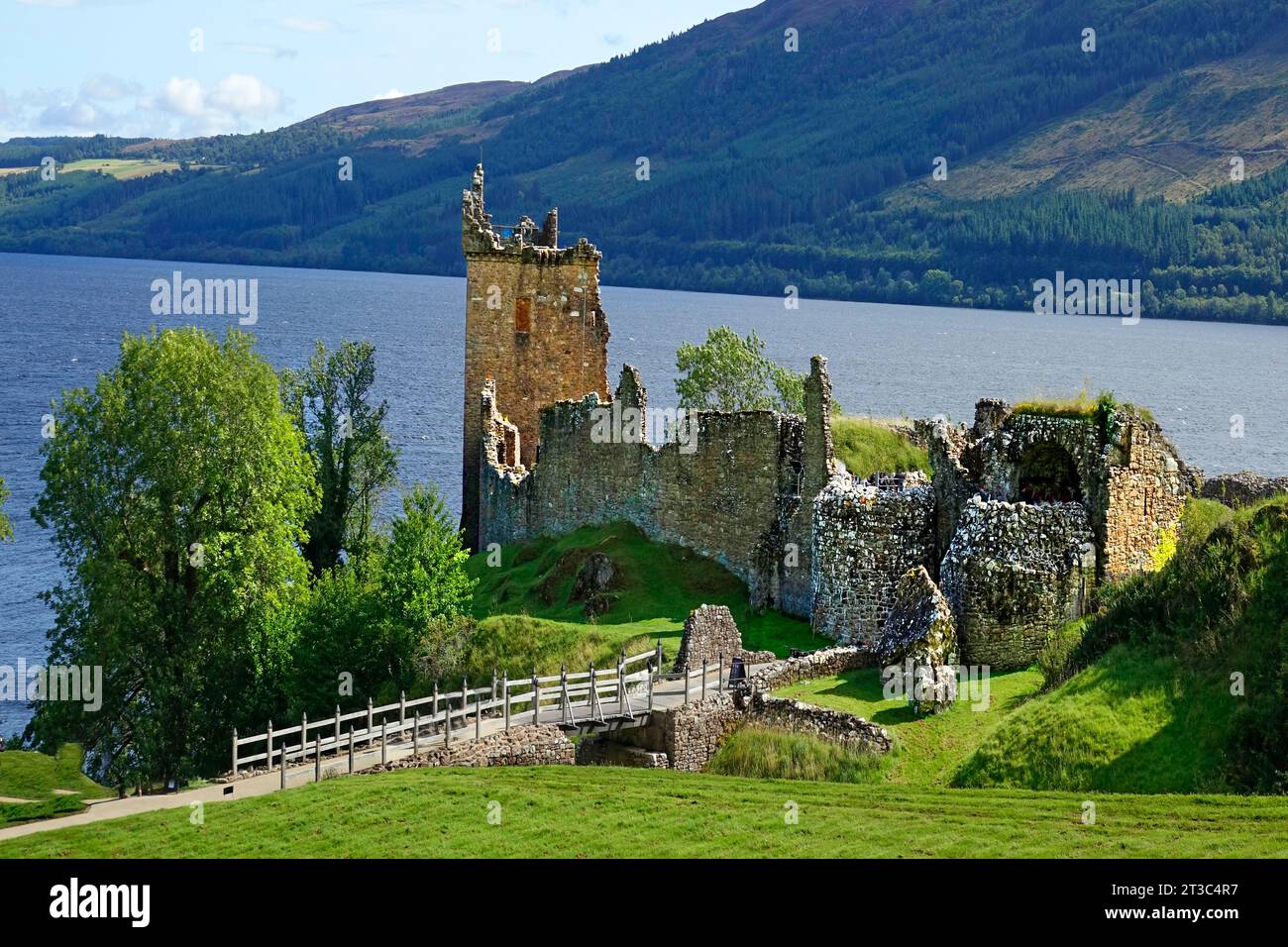 Urquhart Clastle on Lochness Inverness Scotland UK United Kingdom British Isles Stock Photo
