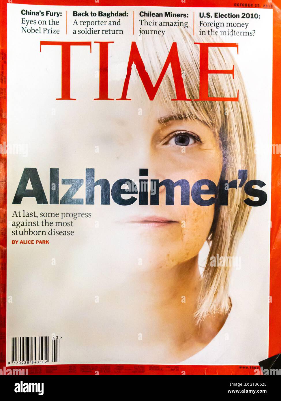 TIME magazine cover Oct. 25, 2010. Alzheimer's Stock Photo