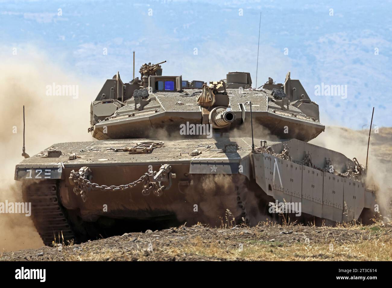 Merkava Mark 4 main battle tank of the Israel Defense Forces. Stock Photo