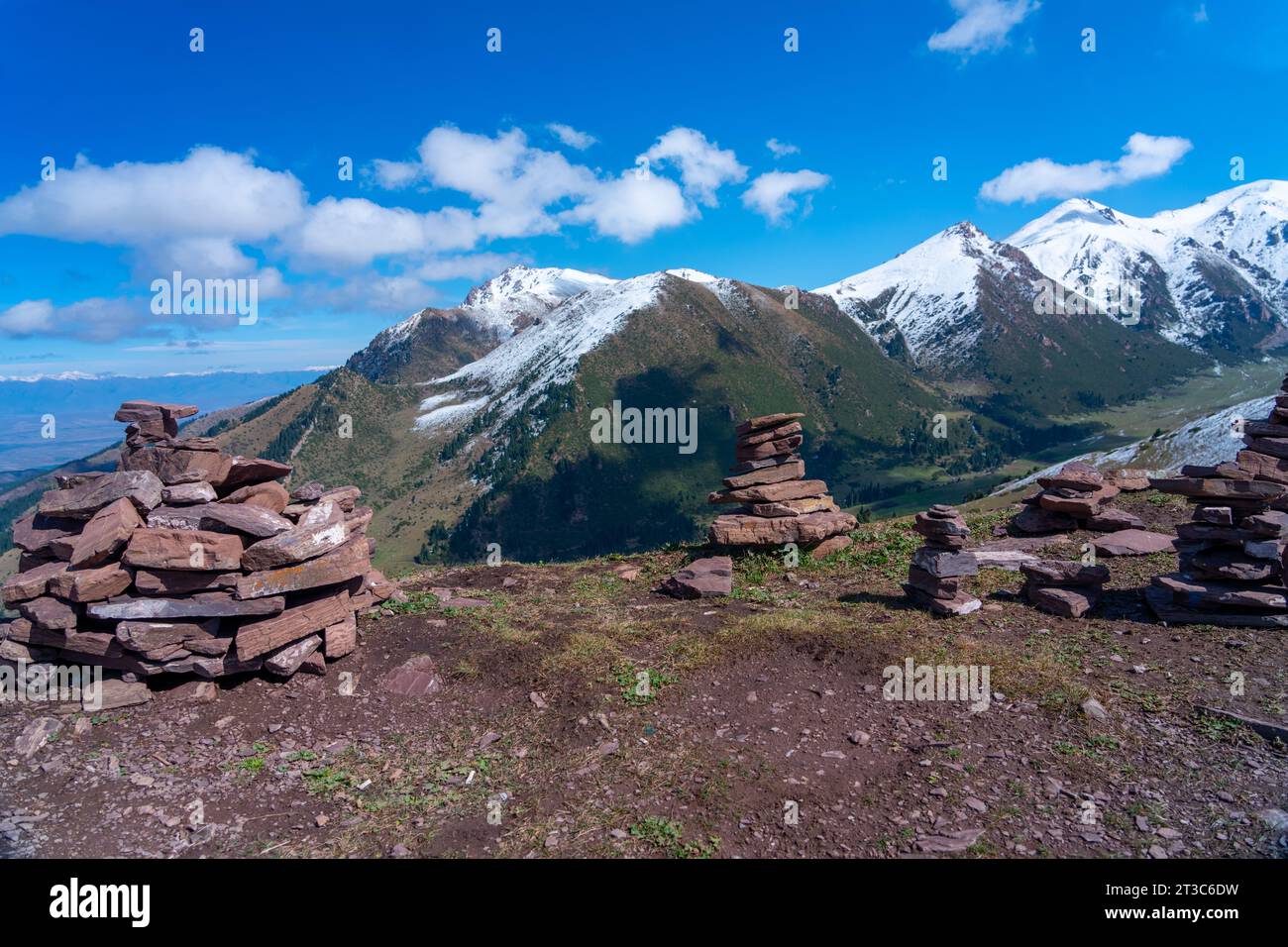 Snowy peaks of Karakol ski resort, Kyrgyzstan Stock Photo - Alamy