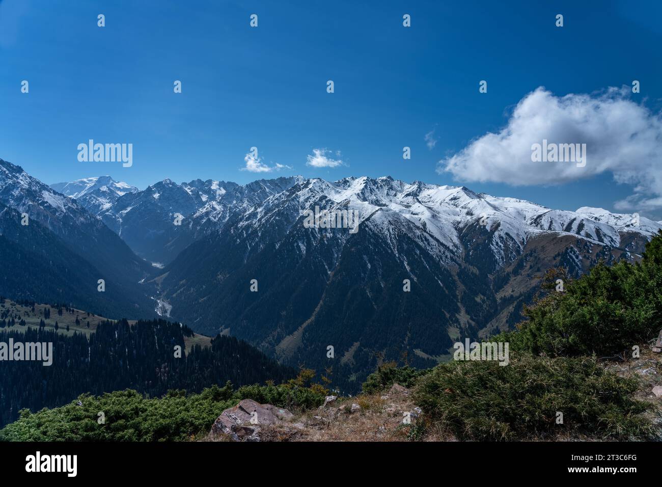 Snowy peaks of Karakol ski resort, Kyrgyzstan Stock Photo - Alamy