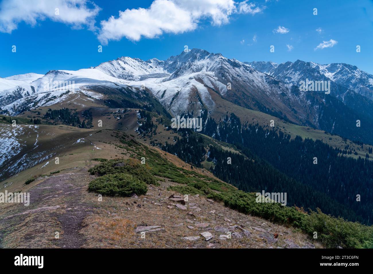 Snowy peaks of Karakol ski resort, Kyrgyzstan Stock Photo - Alamy