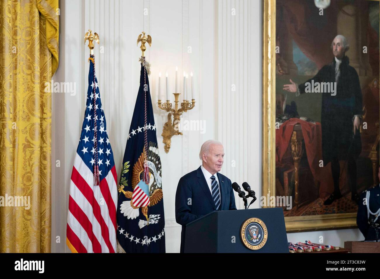 Washington, United States. 24th Oct, 2023. President Joe Biden speaks