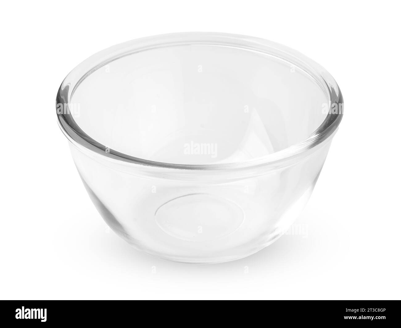 Glass bowl on white background Stock Photo Alamy