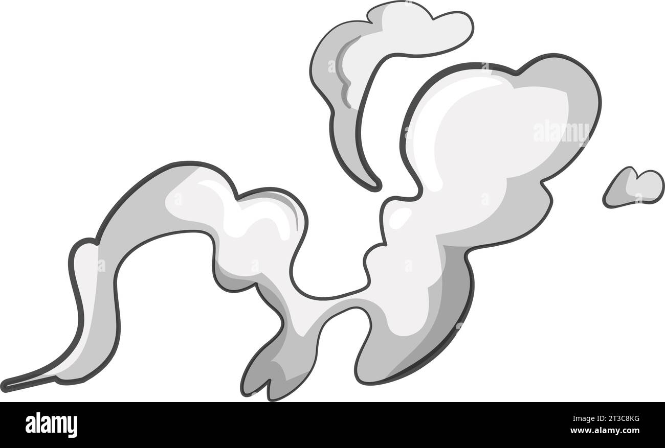 light smoke cloud cartoon vector illustration Stock Vector Image & Art ...