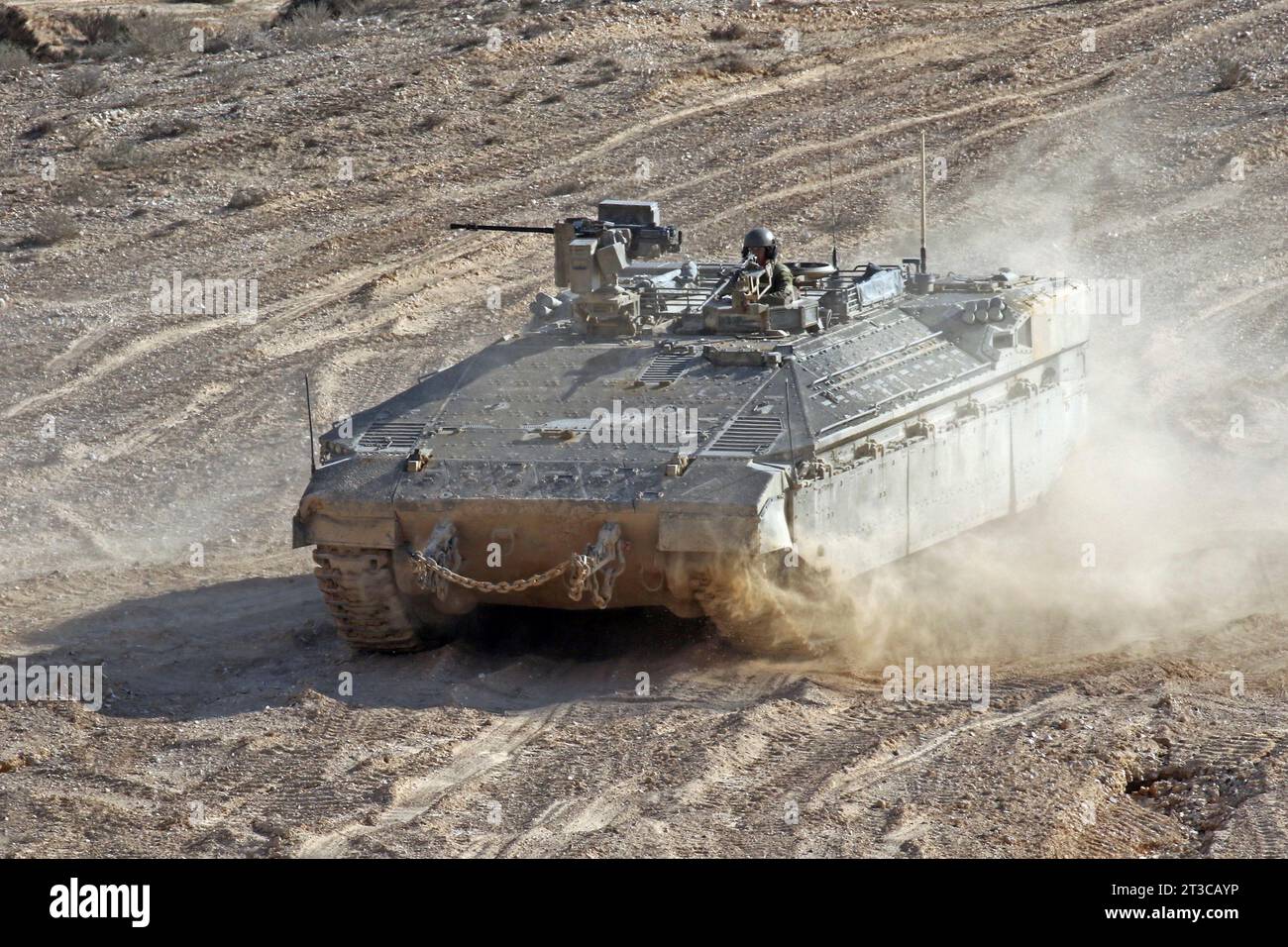 Namer armored personnel carriers of the Israel Defense Forces. Stock Photo