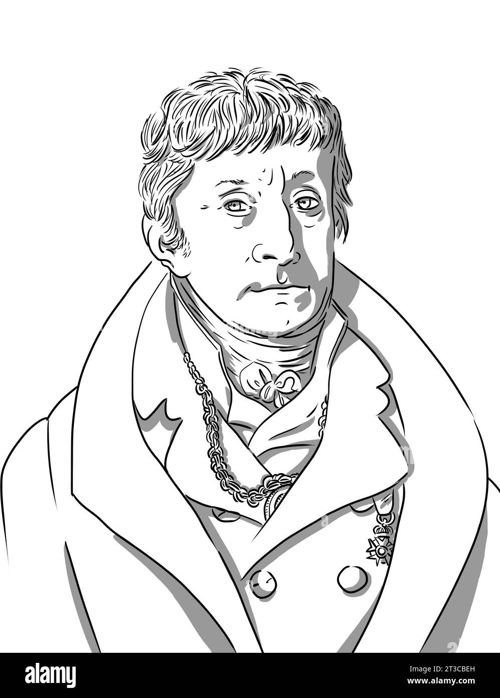 Portrait of Antonio Salieri, famous music composer Stock Photo