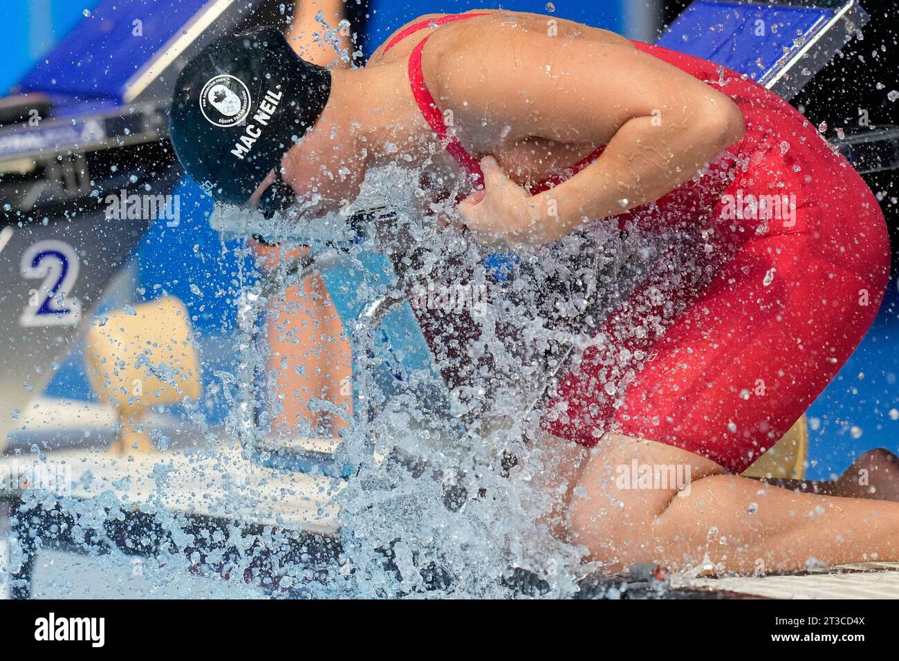 Canada's Maggie Mac Neil Prepares For The Women's 50-meters Freestyle 