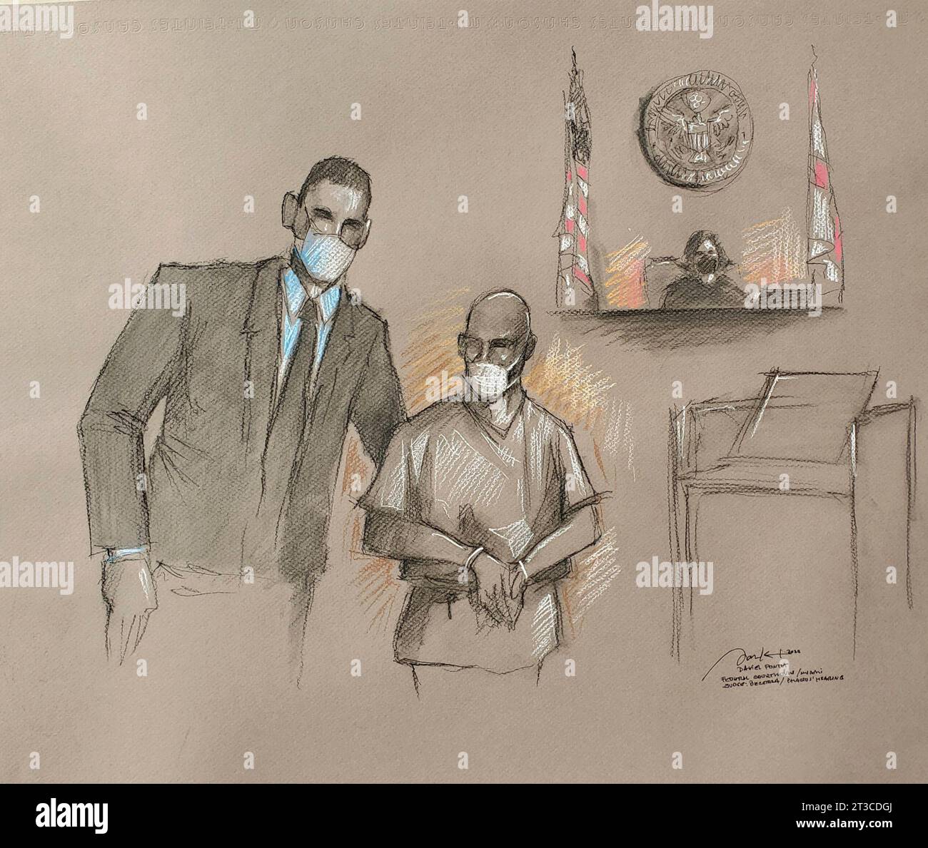 FILE This photo of an artist rendering shows Mario Antonio Palacios