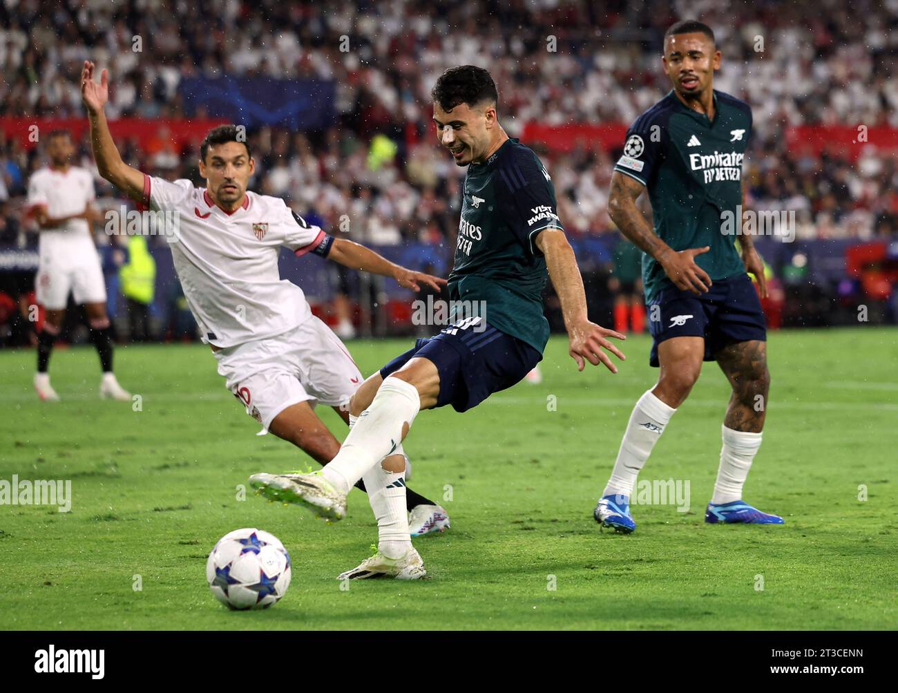 Arsenal’s Gabriel Martinelli during the UEFA Champions League group B match at the Ramon Sanchez-Pizjuan Stadium, Seville, Spain. Picture date: Tuesday October 24, 2023. Stock Photo