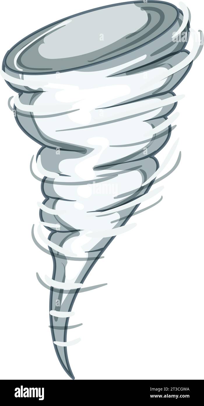 storm tornado cartoon vector illustration Stock Vector