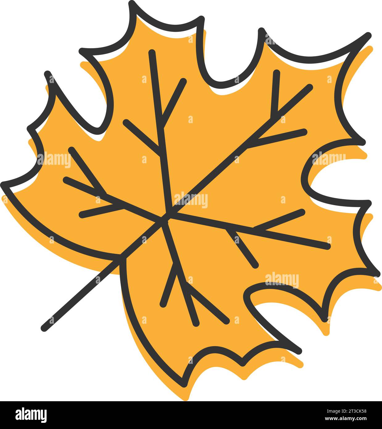 Isolated colored autumn leaf icon Flat style Vector Stock Vector Image ...
