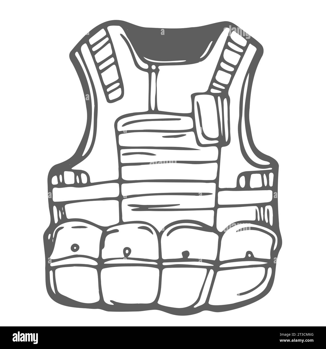 Soldier Vest Icon Silhouette Illustration. Body Armor Vector Graphic ...