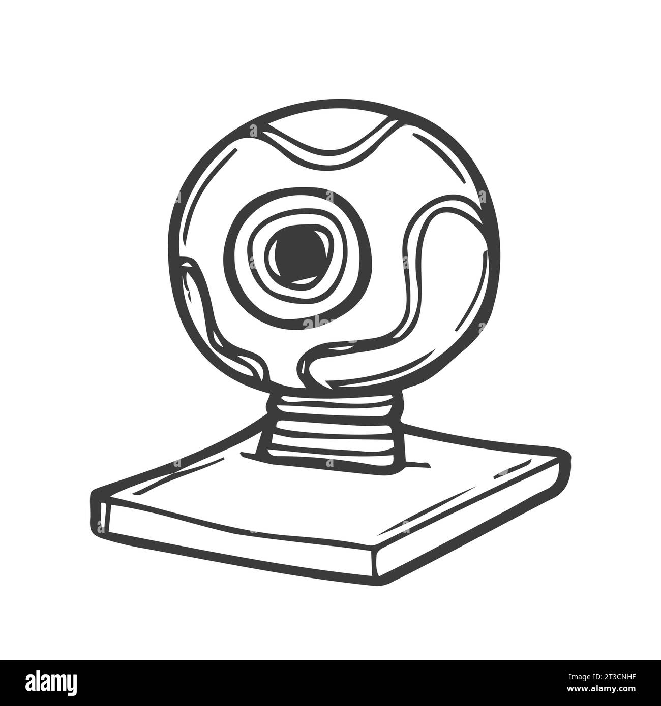 hand drawn vector web cam in doodle cartoon Stock Vector Image & Art