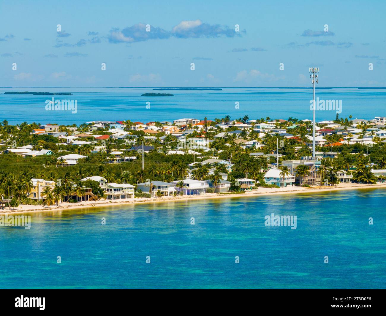 Luxury waterfront homes in the Florida Keys Monroe County Stock Photo