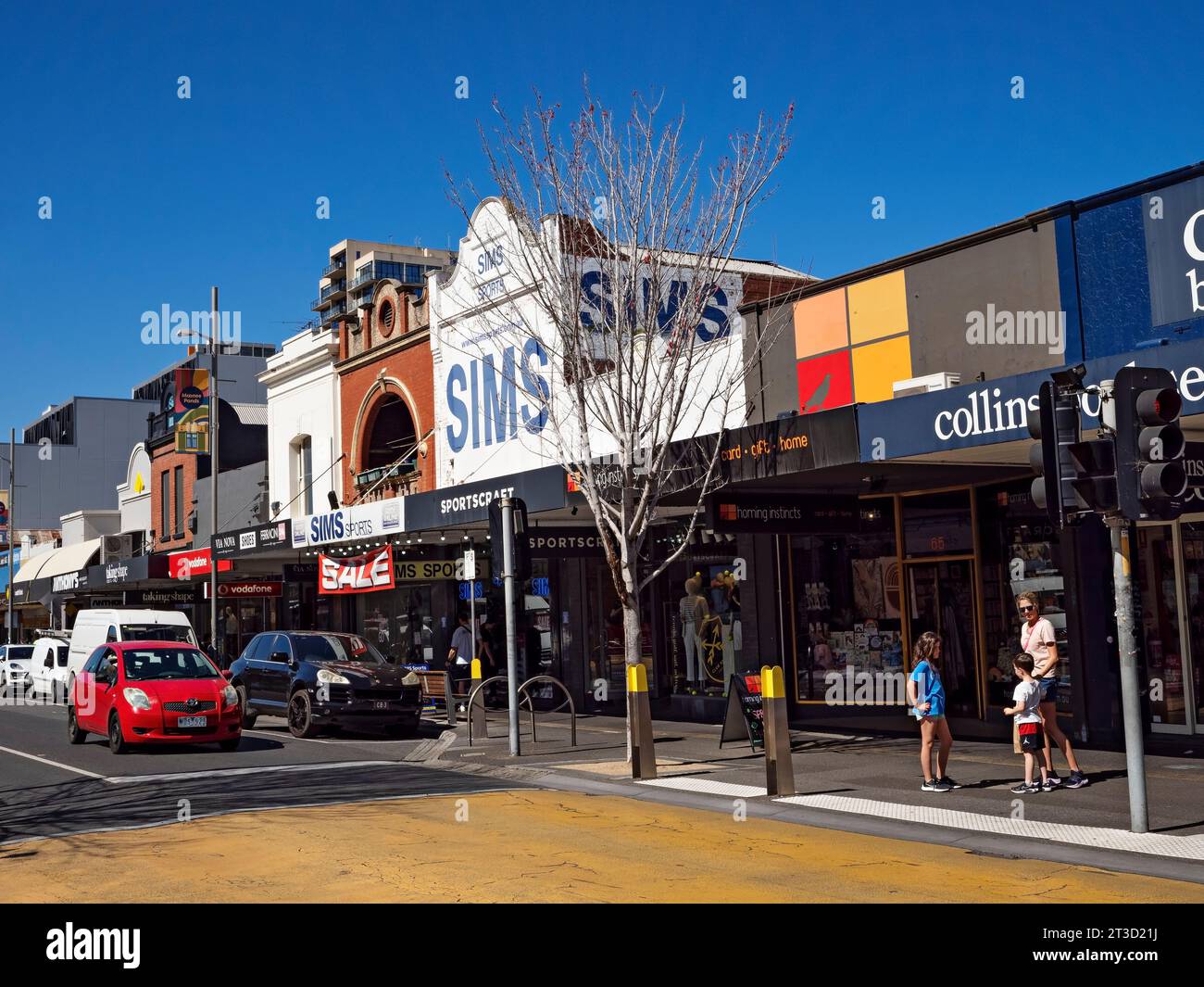 Melbourne Australia / Pedestrians in Puckle Street Shopping Precinct; Moonee Ponds.The Melbourne