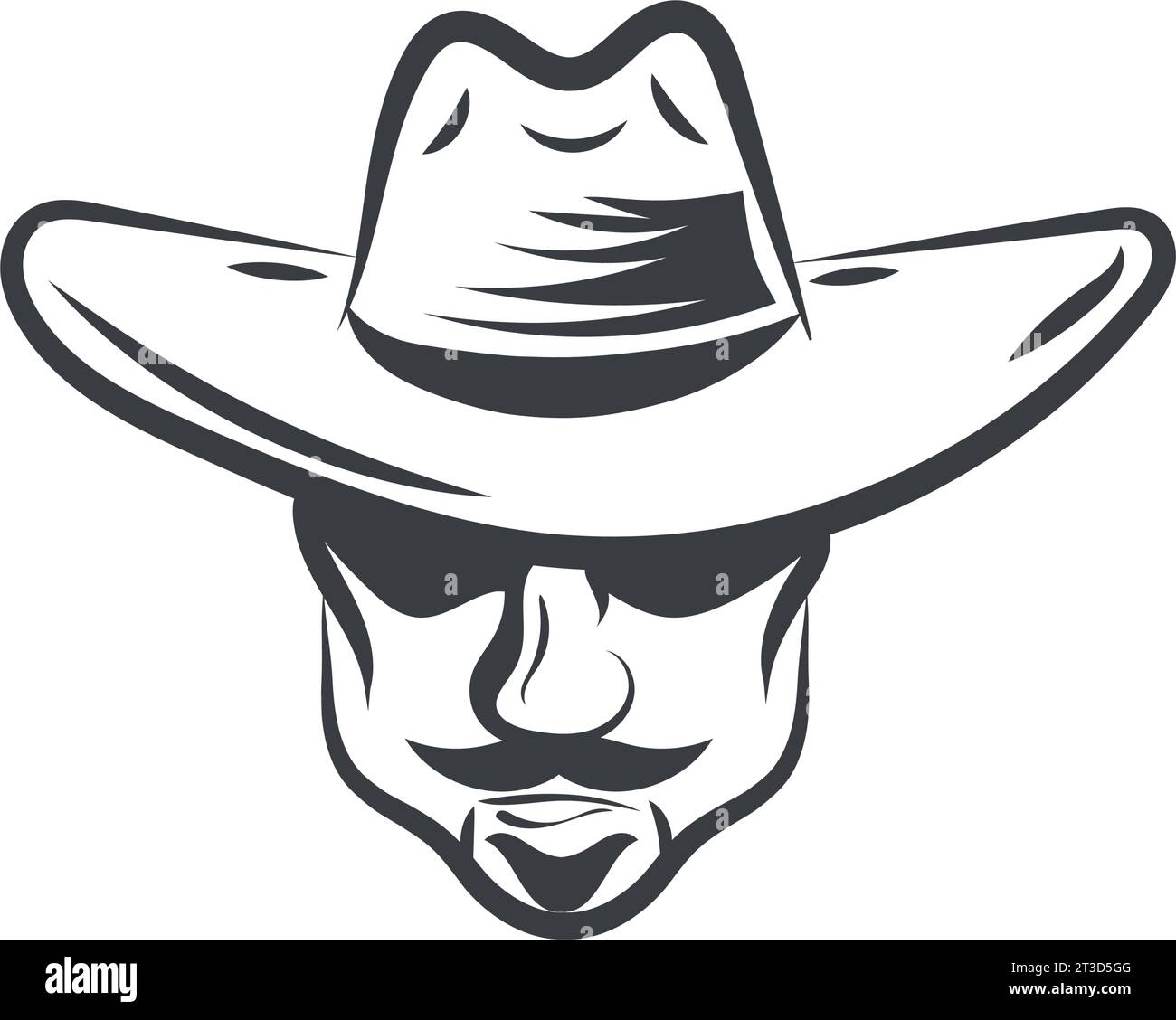 Cowboy Bool Visual Drawing cowboy hand draw vector isolated Stock Vector Image & Art - Alamy