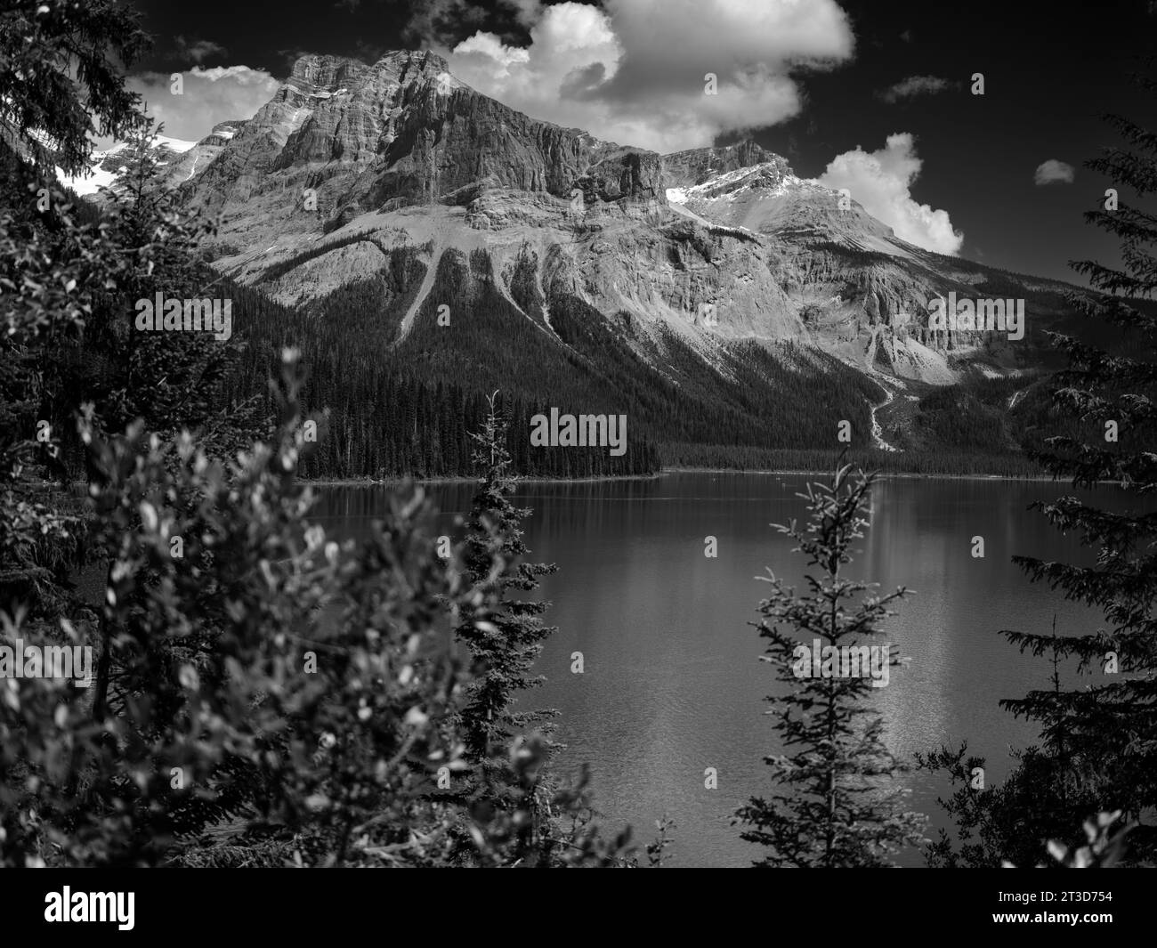 Emerald lake lodge yoho national park Black and White Stock Photos