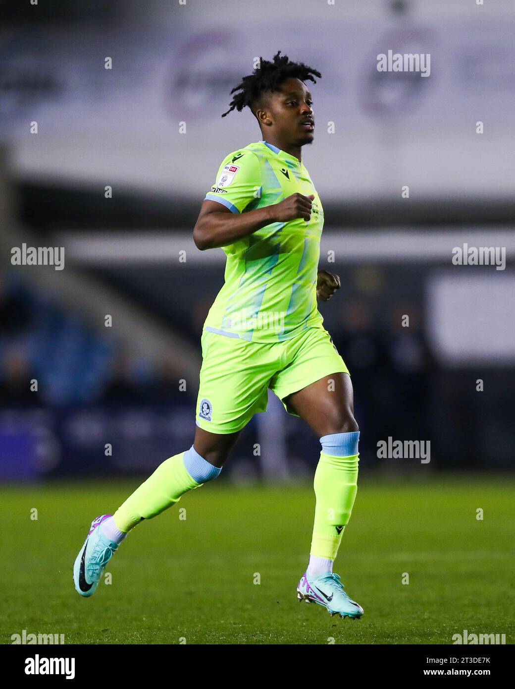 London, UK. 24th Oct, 2020. Mahlon Romeo of Millwall FC during the Sky Bet  Championship match played behind closed doors due to government Covid-19  guidelines between Millwall and Barnsley at The Den