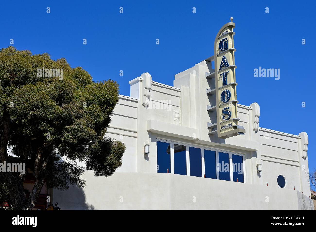 The historic los gatos theater movie hall in downtown silicon valley