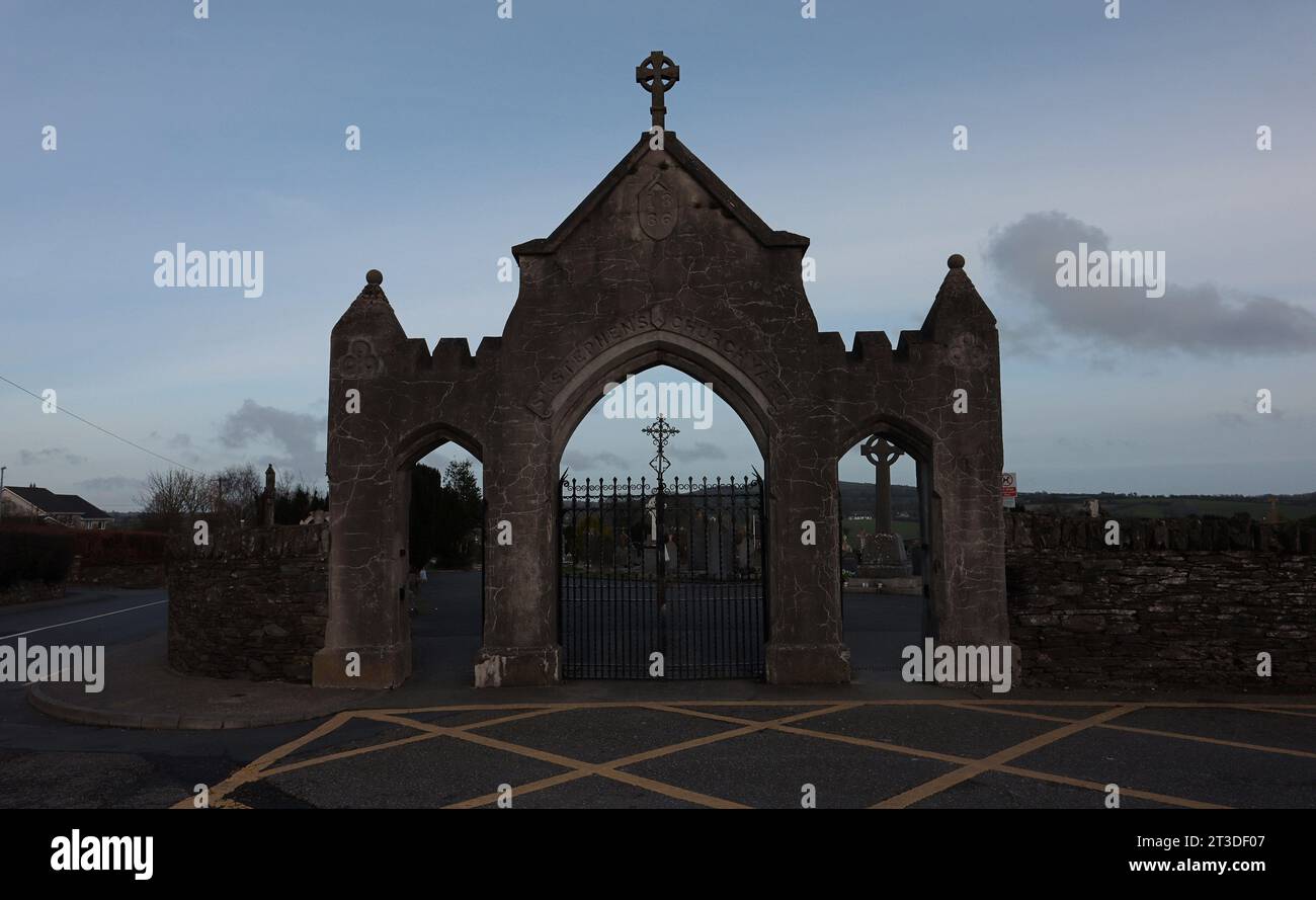 Old gate to the Catholic Cemetery in New Ross Co.Wexford, Ireland Stock