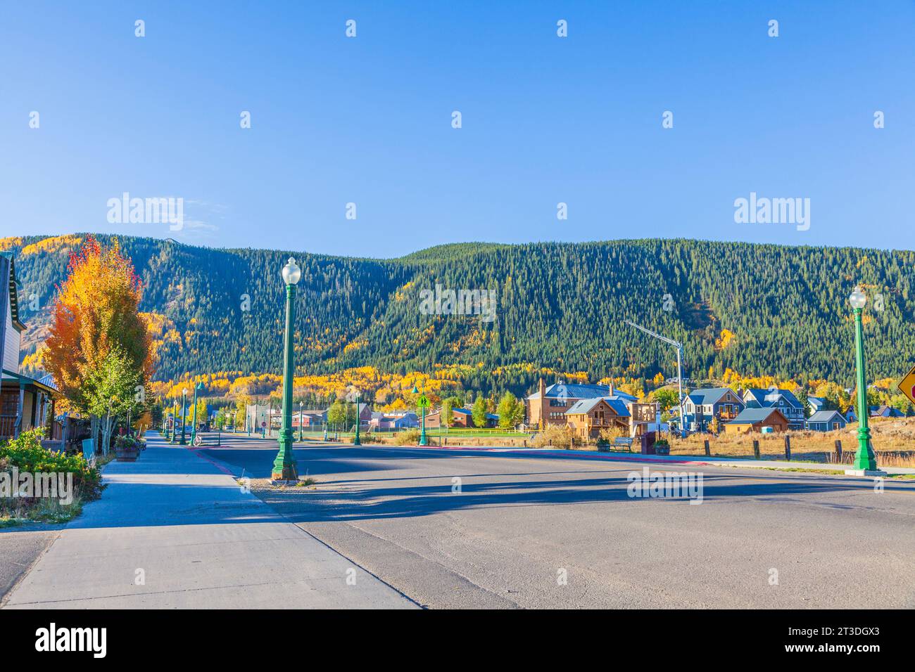 Crested Butte, Colorado, with autumn color. Stock Photo